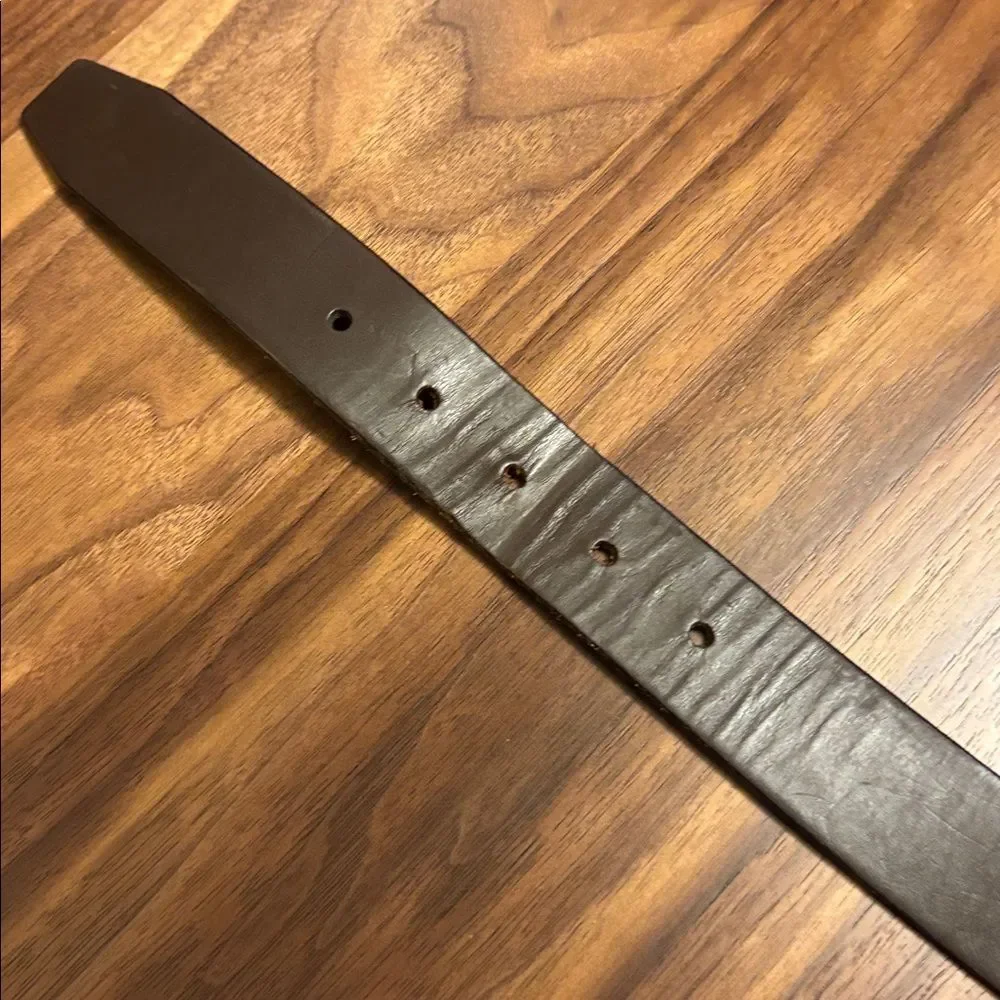 Banana Republic Mens Classic Brown Leather Belt with Silver Buckle - 36